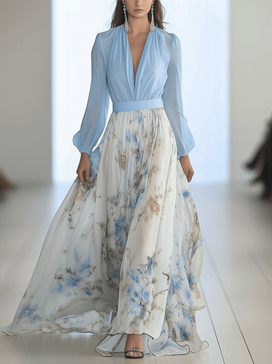 Long Floral Print Dress for Women