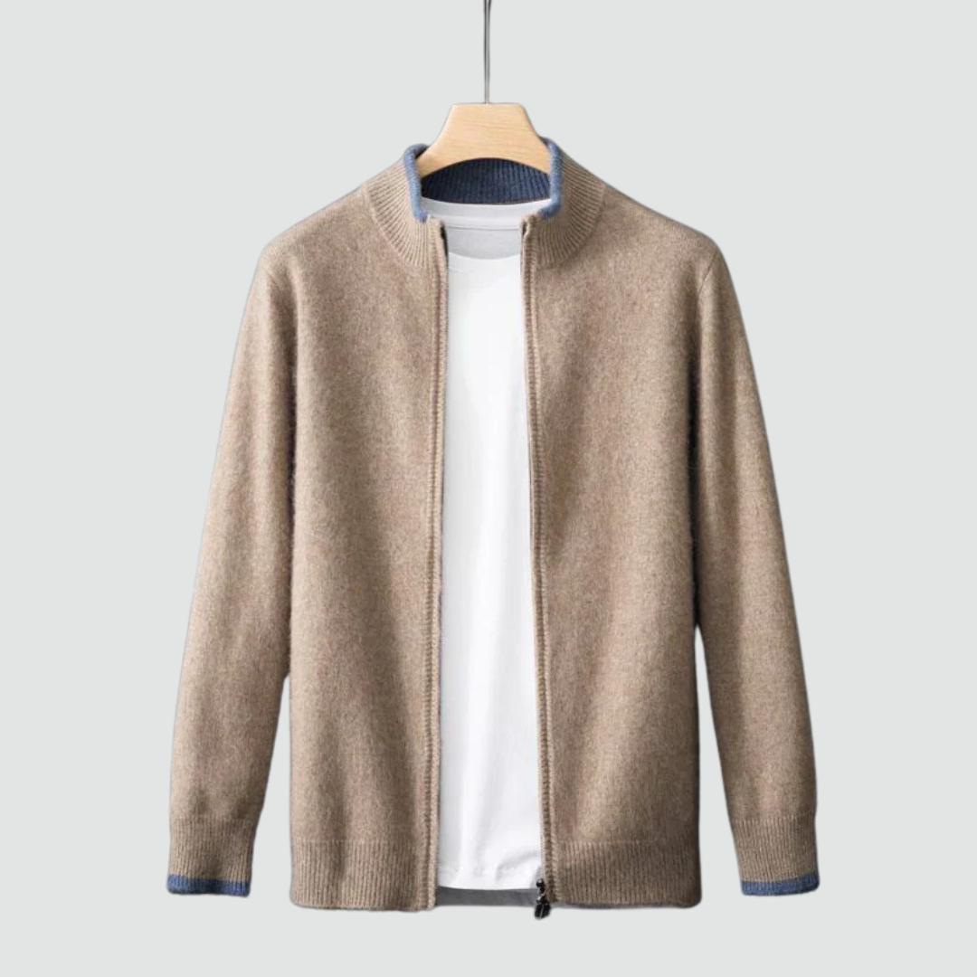 Refined Cashmere Zip Knit for Men