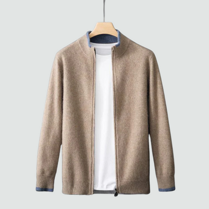 Refined Cashmere Zip Knit for Men