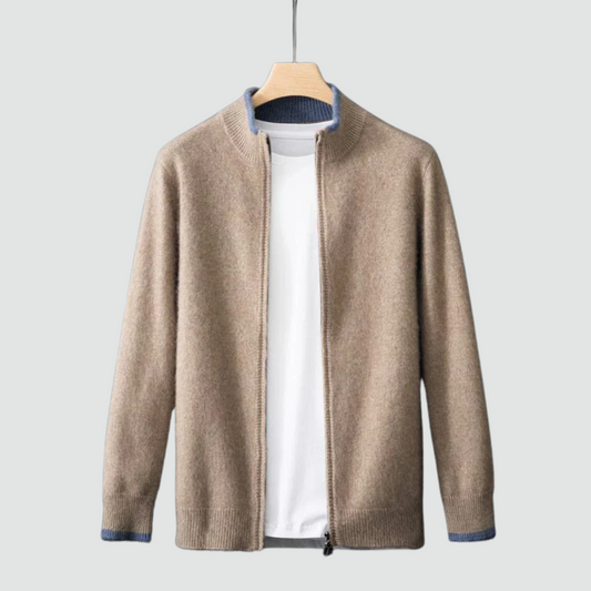 Refined Cashmere Zip Knit for Men