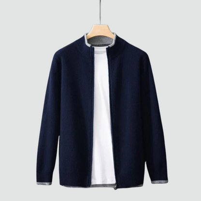 Refined Cashmere Zip Knit for Men