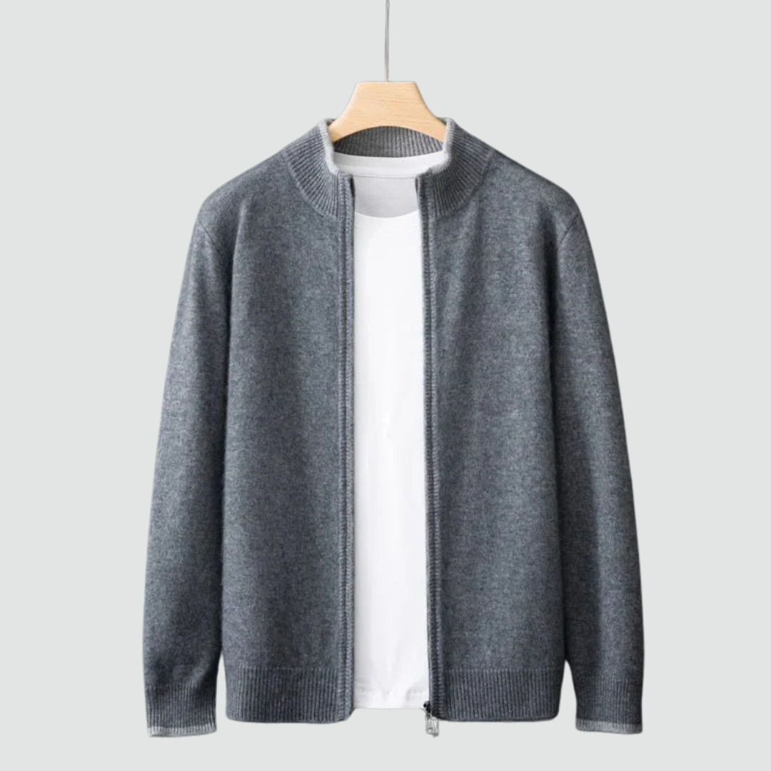 Refined Cashmere Zip Knit for Men