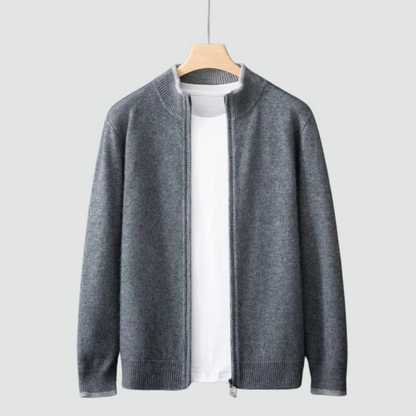 Refined Cashmere Zip Knit for Men