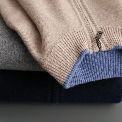 Refined Cashmere Zip Knit for Men