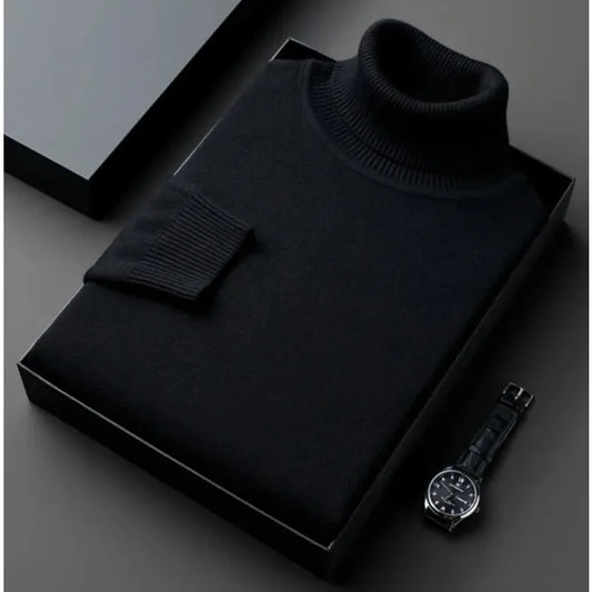 Classic Warm Cashmere Turtleneck for Men