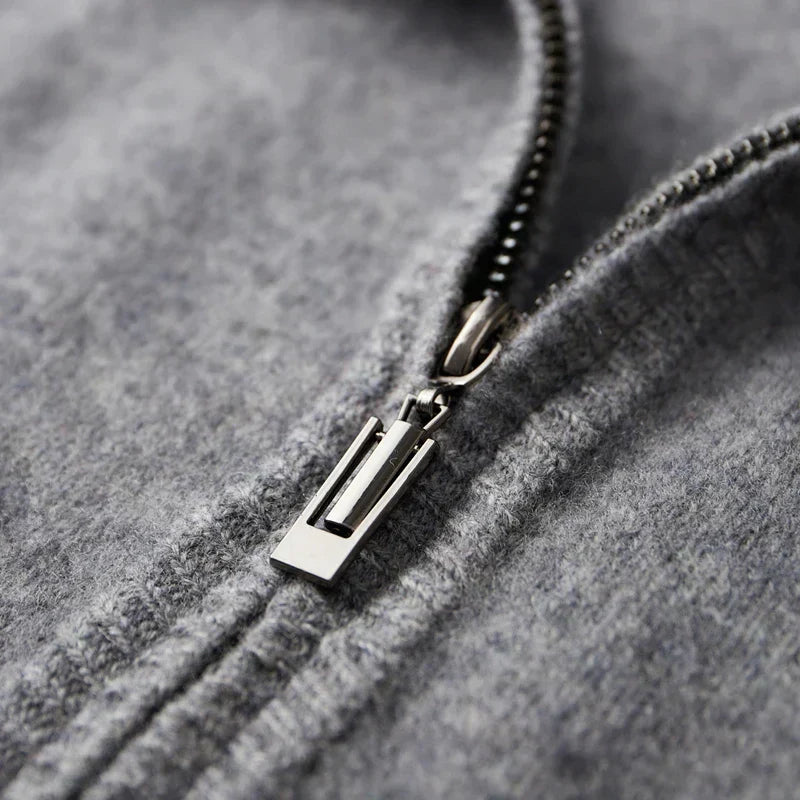 Refined Cashmere Zip Knit for Men