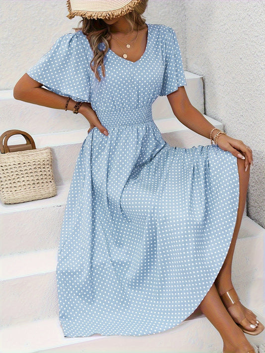Sofia Pink Polka Dot Dress