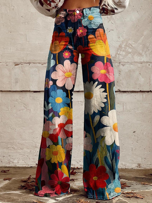 Elisa Vintage Flared Pants for Women